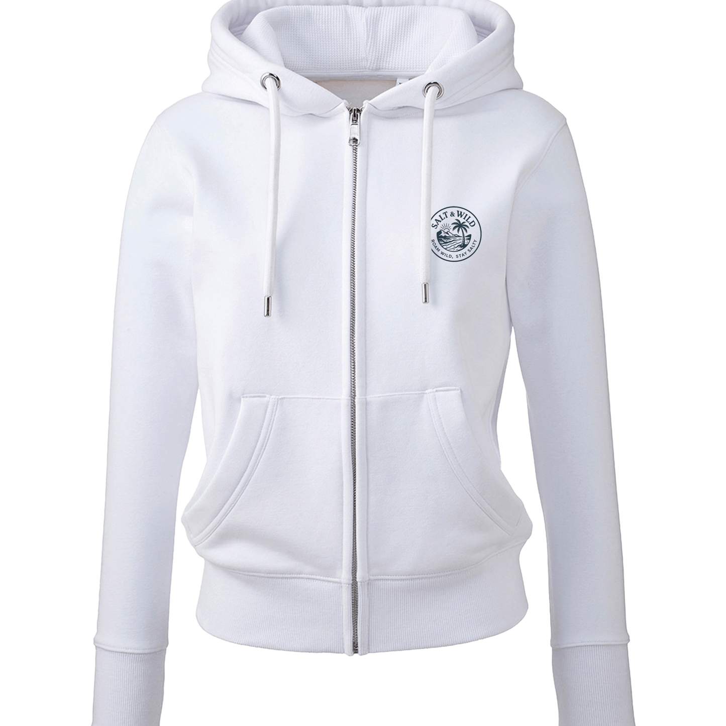 White Printed Hoody Front