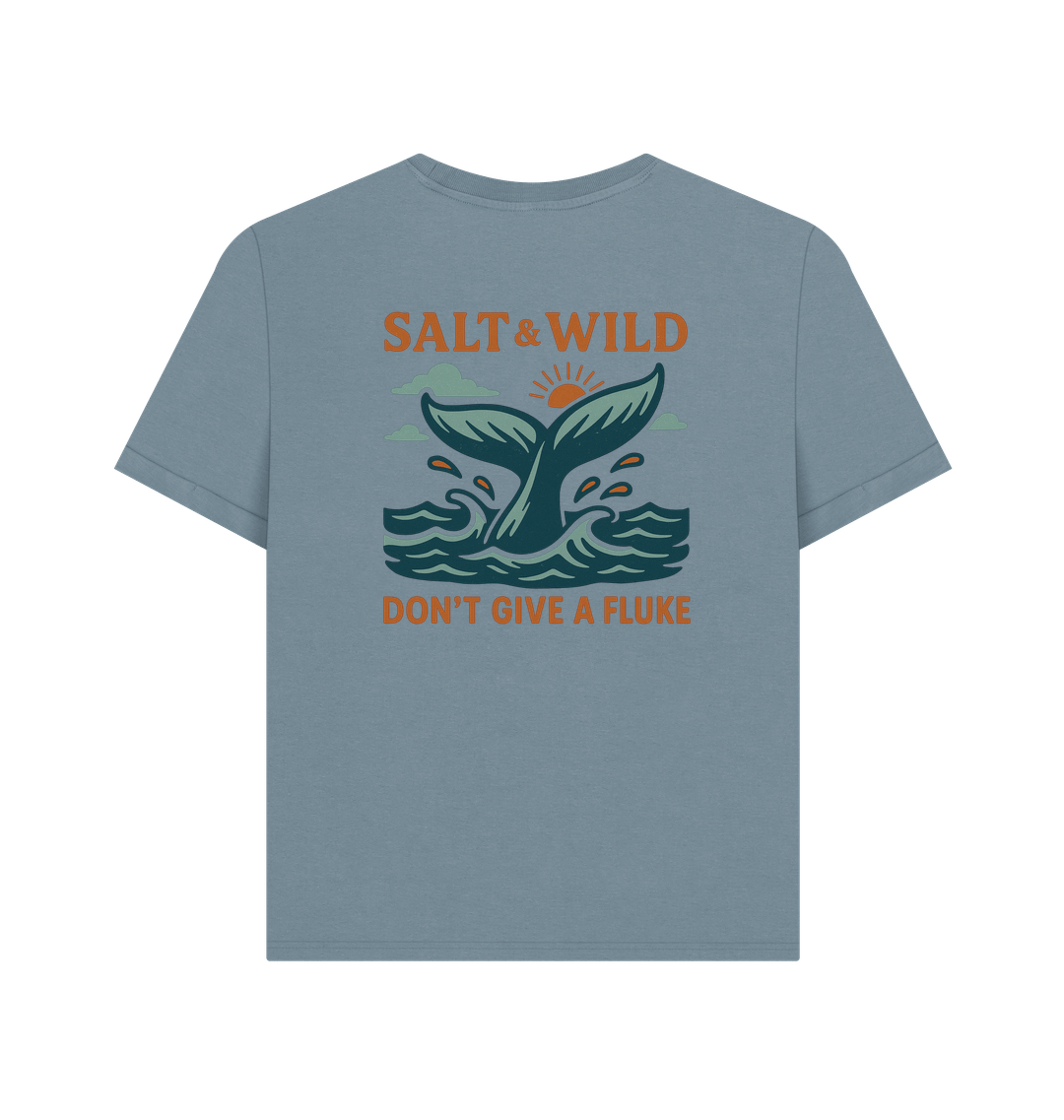 Stone Blue Printed T-shirt Back